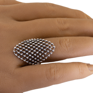 Taxco Sterling Silver Open Weave Ring - UrbanroseNYC