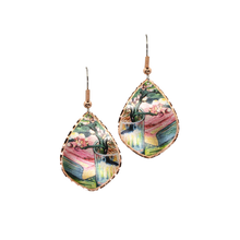 Load image into Gallery viewer, Copper Art  Earrings - Van Gogh Blossoming Almond Branch
