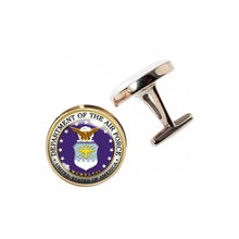 Load image into Gallery viewer, Altered Art Cufflinks - US Air Force Emblem - Altered Art Cufflinks - US Air Force Emblem - UrbanroseNYC
