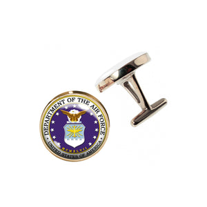 Altered Art Cufflinks - US Air Force Emblem - Altered Art Cufflinks - US Air Force Emblem - UrbanroseNYC