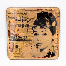 Load image into Gallery viewer, Gilded Coaster - Audrey Hepburn UrbanroseNYC
