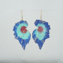 Load and play video in Gallery viewer, Patina Hombre Begonia Leaf Earrings
