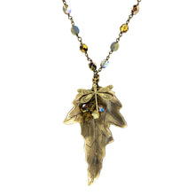 Load image into Gallery viewer, Vintage Style Leaf Pendant - Oak Leaf - Vintage Style Leaf Pendant - Oak Leaf - UrbanroseNYC
