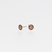 Load image into Gallery viewer, Solid Copper Stud Earrings - Rope Border UrbanroseNYC
