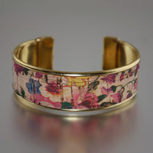 Load image into Gallery viewer, Portuguese Cork Channel Cuff - Dusty Rose - .75 inches - UrbanroseNYC
