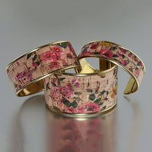 Load image into Gallery viewer, Portuguese Cork Channel Cuff - Dusty Rose - Portuguese Cork Channel Cuff - Dusty Rose - UrbanroseNYC
