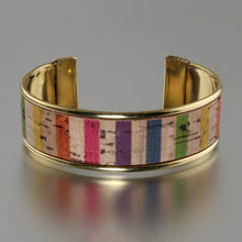 Load image into Gallery viewer, Portuguese Cork Channel Cuff - Color Stripes - .75 inches - UrbanroseNYC
