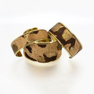 Portuguese Cork Channel Cuff - Camouflage - Portuguese Cork Channel Cuff - Camouflage - UrbanroseNYC