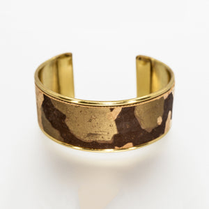 Portuguese Cork Channel Cuff - Camouflage - 1 inch - UrbanroseNYC