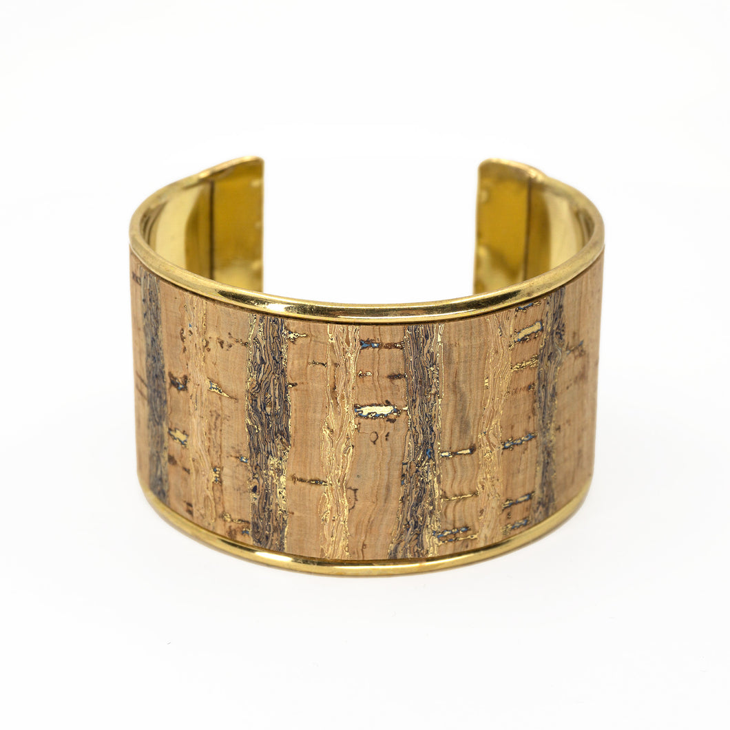 Portuguese Cork Cuff Bracelet - Birchwood - 1.5 inches - UrbanroseNYC