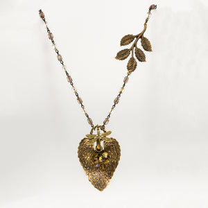 Vintage Style Leaf Pendant - Cottonwood Leaf Style II - Vintage Style Leaf Pendant - Cottonwood Leaf Style II - UrbanroseNYC