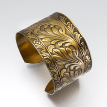 Load image into Gallery viewer, Solid Brass Cuff - Scroll Design UrbanroseNYC
