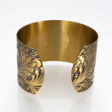 Load image into Gallery viewer, Solid Brass Cuff - Scroll Design UrbanroseNYC
