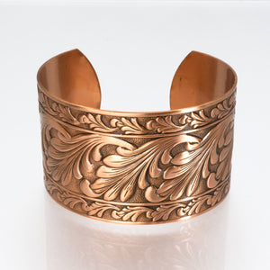 Solid Copper Cuff - Scroll Design UrbanroseNYC
