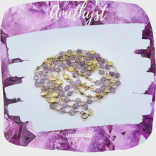 Load and play video in Gallery viewer, Long Gemstone Wraparound Necklace - Amethyst &amp; Vermeil
