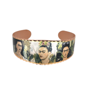 Copper Art Bracelet - Frida Kahlo