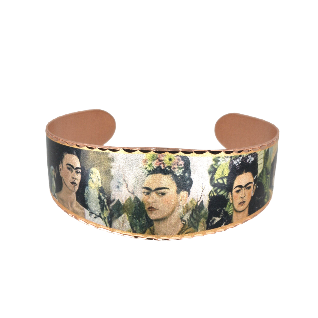 Copper Art Bracelet - Frida Kahlo