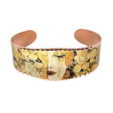 Load image into Gallery viewer, Copper Art Cuff - Gustav Klimt Freya&#39;s Tears
