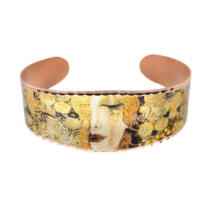 Copper Art Cuff - Gustav Klimt Freya's Tears