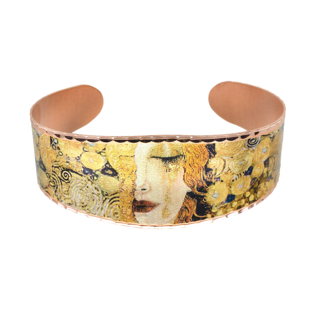 Copper Art Cuff - Gustav Klimt Freya's Tears