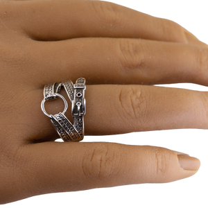 Taxco Sterling Silver Buckle Ring - UrbanroseNYC