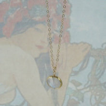 Load and play video in Gallery viewer, Minimalist Gemstone Pendant - Rainbow Moonstone
