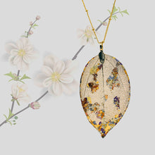 Load image into Gallery viewer, Real Leaf Pendant - Gilded, Large - Gold / 30 inches - UrbanroseNYC
