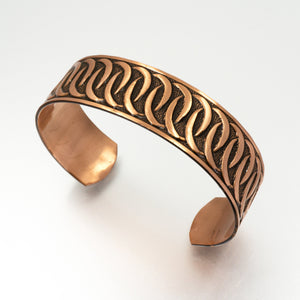 Solid Copper Cuff - Interlocking Circles - UrbanroseNYC