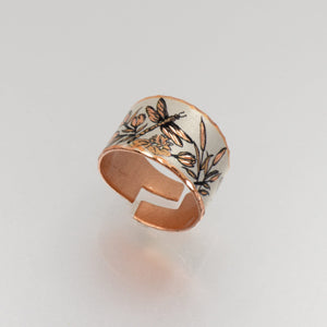 Copper Art Ring - Dragonfly UrbanroseNYC