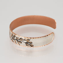 Load image into Gallery viewer, Copper Art Bracelet - Dragonfly narrow cuff side view
