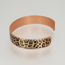 Load image into Gallery viewer, Copper Art Bracelet - Leopard Print
