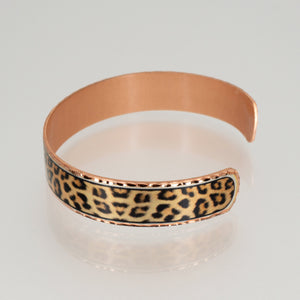 Copper Art Bracelet - Leopard Print