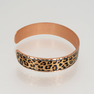 Copper Art Bracelet - Leopard Print