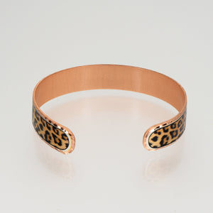 Copper Art Bracelet - Leopard Print