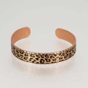 Copper Art Bracelet - Leopard Print