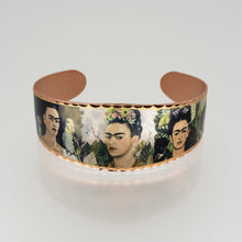 Load image into Gallery viewer, Copper Art Bracelet - Frida Kahlo
