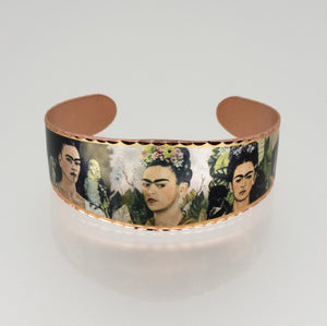 Copper Art Bracelet - Frida Kahlo