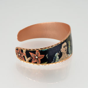 Copper Art Bracelet - Frida Kahlo