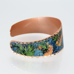 Copper Bracelet - Van Gogh Crown Imperial Fritillaries in a Copper Vase