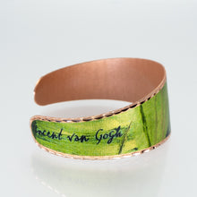 Load image into Gallery viewer, Copper Art Bracelet - Van Gogh Kingfisher
