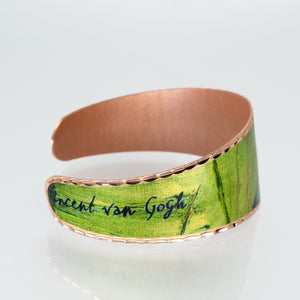 Copper Art Bracelet - Van Gogh Kingfisher