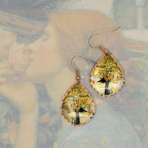 Copper Art Earrings - Van Gogh Mulberry Tree