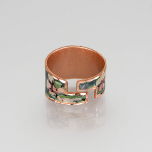 Copper Art Ring - Van Gogh Blossoming Almond Branch