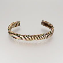 Load image into Gallery viewer, Heavy Twisted Wire Copper Mixed Metal Bracelet
