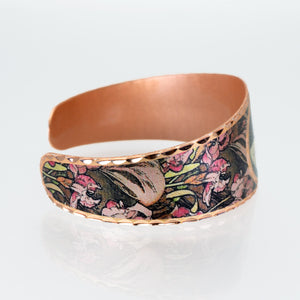 Copper Art Cuff - Alphonse Mucha Amethyst