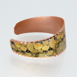 Copper Art Cuff - Gustav Klimt Freya's Tears