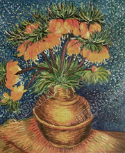 Load image into Gallery viewer, Copper Bracelet - Van Gogh Crown Imperial Fritillaries in a Copper Vase
