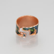 Load image into Gallery viewer, Copper Art Ring - Van Gogh Crown Imperial Fritillaries in a Copper Vase
