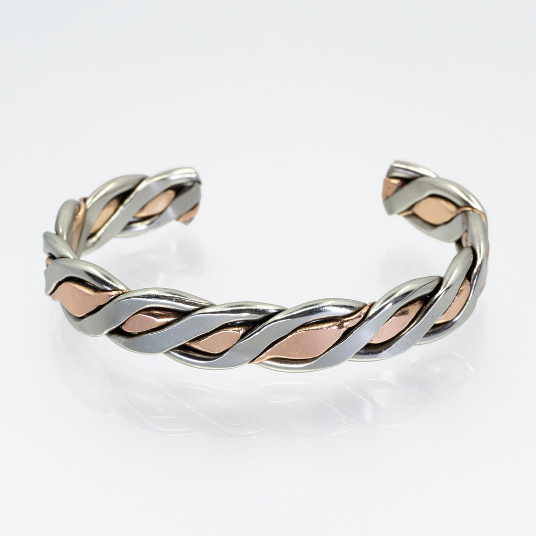 Men's & Women's Heavy Twisted Wire Copper-Nickel Bracelet - UrbanroseNYC
