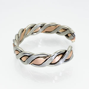 Men's & Women's Heavy Twisted Wire Copper-Nickel Bracelet - UrbanroseNYC
